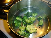 Broccoli in the steamer